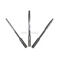 NISUNTOOLS Escariador de Cámara 375 Ruger de Acero de Tungsteno HSS con Carburo, 6 Filos, Recubrimiento TiCN, Sin Refrigerante, para Mecanizado CNC de Rifles y Armas CIP