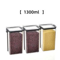 OEM ODM Contenant hermétique en plastique transparent, carré, personnalisé, résistant à l'humidité, moderne, réutilisable, de qualité alimentaire, pour le rangement de la cuisine, idéal pour les cadeaux