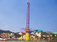 Manèges de parc d'attractions, de fête foraine, de carnaval, de luna park, d'extérieur en métal, offrant des sensations fortes