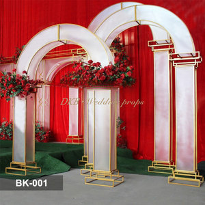 DKB <span class=keywords><strong>Arche</strong></span> de scène en <span class=keywords><strong>fer</strong></span> <span class=keywords><strong>forgé</strong></span> pour mariage, avec ornements en PVC, pour toile de fond de scène, accessoires de décoration de mariage, fournitures pour mariages, collection Printemps - Product Image 3