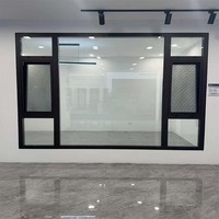 Fenêtres battantes modernes en alliage d'aluminium sur mesure avec moustiquaire magnétique et verre Low-E insonorisé pour maison - Offre Spéciale