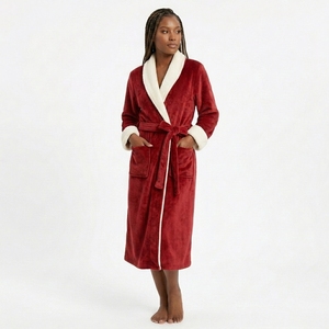 Lussuoso <span class=keywords><strong>Accappatoio</strong></span> Oversize Unisex in Morbido Flanella, Caldo per l'Inverno, Casual, con Cintura e Tasche, Personalizzabile - Product Image 5