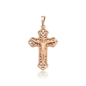 A00723889 Xuping Sieraden Religieuze Serie Geloof Royal Milieubescherming Koper Cross Jezus Hanger