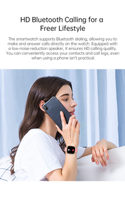 สมาร์ทวอทช์ หน้าจอ TFT 1.75 นิ้ว กันน้ำ IP68 สายรัดข้อมือติดตามสุขภาพและฟิตเนส รองรับ NFC โทรออกผ่านบลูทูธ สมาร์ทวอทช์ SP128 สมาร์ทวอทช์แบบสวมข้อมือ - Product Image 3