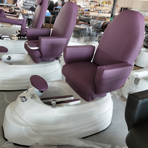 Chaise de pédicure violette, peut être personnalisée, <span class=keywords><strong>inclinable</strong></span> à 180 degrés, couleur en cuir, fonction de massage, offre spéciale - Product Image 6