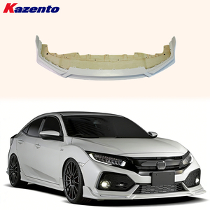 สำหรับ HONDA ไฟเบอร์กลาส 17 ขึ้นไป <span class=keywords><strong>Civic</strong></span> FK7 <span class=keywords><strong>Hatchback</strong></span> BTZ Style ลิ้นหน้า พร้อม FRP ใต้ดิฟฟิวเซอร์ คุณภาพสูง - Product Image 1
