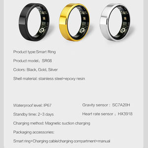 健康スマート指輪 超薄型6.0mm 防水設計 スマートリング ヘルストラッカー 男女兼用 - Product Image 2
