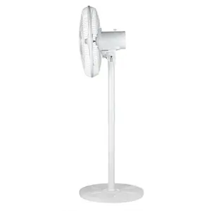 16 Inch Fan Free Standing Tower Pedestal Fan Electric Air Cooling Floor Fan Popular Metal Mechanical White 220V Electric Power