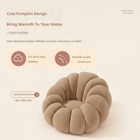 Fauteuil pouf rond confortable et inclinable à une place, en tissu capitonné moderne, pour se détendre dans le salon ou la chambre à coucher