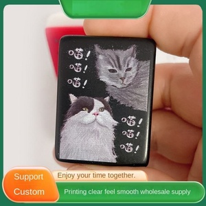 Juego de Fichas de Mahjong Americanas de Acrílico 160P con Estampado Personalizado de Moda, con Bolsa, Fichas de Mahjong con Grabado Transparente, Regalos de Mahjong - Product Image 4