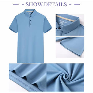 Camiseta de solapa de secado rápido de seda de hielo personalizada con texto impreso Actividad al aire libre Camisa cultural POLO Camisa de manga corta - Product Image 3