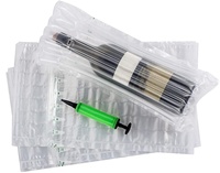 Protecteur de bords de bouteille de vin recyclable, sac gonflable à colonnes d'air, matériau PE/PA 60 microns, emballage de protection amortissant pour