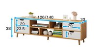 Meuble TV et Table Basse Combinés, Meuble TV Moderne et Simple pour Salon et Chambre