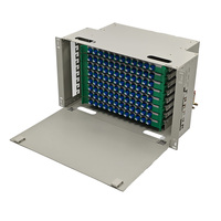 Coffret de distribution fibre optique ODF 192 ports LC Duplex, montable en rack 19 pouces, en acier froid haute densité pour centre de données FTTH