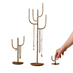 Elegant Design Luxury Jewelry Stand <b>Decoration</b> For Home Tabletop Accessories Gold Finish Antique Trays Base - Product Image 1