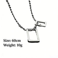 Collier de perles unisexe style hip-hop, chaîne de pull géométrique unique en alliage pour couple, accessoire de mode, cadeau tendance