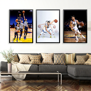 Láminas de Jugadores de los Warriors, Pósters de Estrellas del Baloncesto, Arte Decorativo para Salas de Estar, Bares, Tiendas de Lotería y Gimnasios - Product Image 4