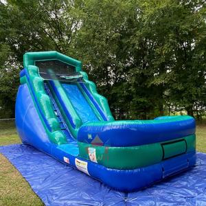 Tobogán Acuático Inflable Azul Verde <span class=keywords><strong>con</strong></span> <span class=keywords><strong>Piscina</strong></span>, Tobogán Inflable Comercial para Niños para Fiestas de Verano y Diversión al Aire Libre - Product Image 2