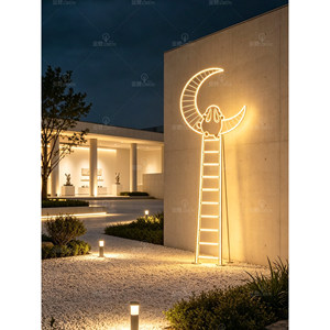 Lampe de lune lumineuse extérieure en forme de lapin, étanche, pour la décoration du Festival de la Mi-Automne, idéale pour les parcs, centres commerciaux, pelouses et comme accessoire photo - Product Image 5