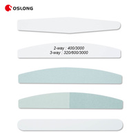 Lime à ongles demi-lune personnalisée imprimée / Polissoir magique blanc