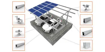 Bristar Carport Kits Tent Met Fotovoltaïsche Auto Racking Systeem Dak Montage Rail Luifel