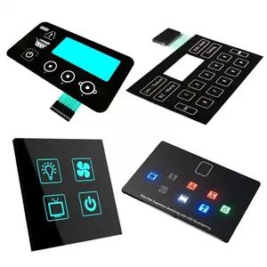 Fabricante LED Panel táctil RS232 Interruptor de membrana táctil capacitivo Teclados numéricos iluminados para panel de control