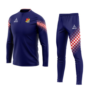 Survêtement demi-fermeture éclair pour équipe de Football, ensemble veste et pantalon de Football de haute qualité pour hommes - Product Image 5