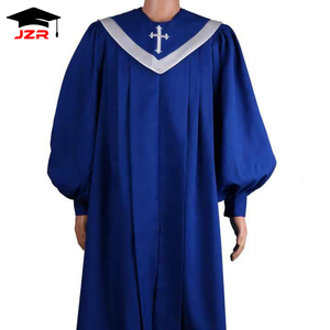 Túnica de Coro de Alta Calidad para Iglesia, Fabricante, Venta al por Mayor, OEM, Túnicas de Clero en Rojo, Negro y Azul - Product Image 1