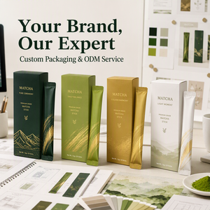 Sachets de matcha individuels à emporter, sachets de thé vert instantané, boisson saine biologique, vente en gros, approvisionnement en vrac - Product Image 1