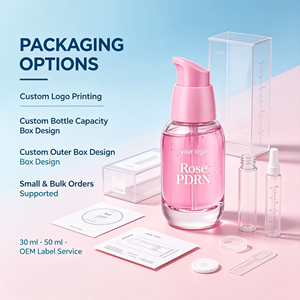 Sérum facial hydratant à la rose PDRN avec logo personnalisé, essence de beauté, produit de soin de la peau en marque privée - Product Image 2