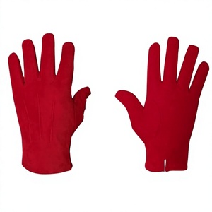 Gants de conduite d'hiver en daim rouge unisexes, gants de moto à doigts entiers pour un confort optimal et une utilisation quotidienne en extérieur - Product Image 1
