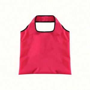 Customized Eco-Friendly Large Reusable Polyester <b>PET</b> Folding Shopping Bag Recyclable Supermarket Grocery Bag with Pouch - Product Image 4