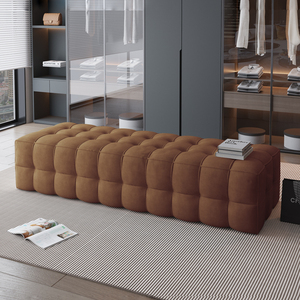 Panca in Velluto Stile Italiano Europeo di Lusso Leggero per <span class=keywords><strong>Camera</strong></span> da Letto, Divano, Salotto, Pouf, <span class=keywords><strong>Sgabello</strong></span> per Negozio di Abbigliamento - Product Image 6