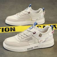 2023 été tout match à la mode hommes chaussures de sport décontractées toile blanche bas maille légère anti-glissante poids léger pour les étudiants