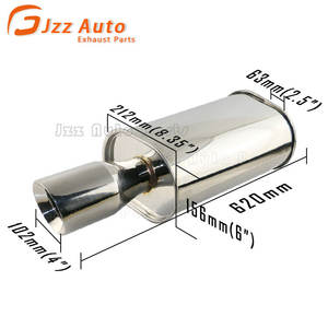 8.<span class=keywords><strong>5</strong></span> di aggiornamento delle prestazioni dei ricambi Auto "* 6" silenziatore in acciaio inossidabile <span class=keywords><strong>2</strong></span>.<span class=keywords><strong>5</strong></span> "a 4" silenziatori ovali di scarico per Auto - Product Image 3