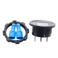 Voltmeter Amperemeter Digital Tahan Air Layar LED Ganda Panel Pengukur Tegangan Arus DC untuk Mobil Motor ATV RV Kapal Pesiar Truk
