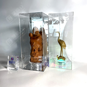 Chất lượng cao rõ ràng vuông tùy chỉnh sang trọng Acrylic Bộ sưu tập hộp hiển thị với ánh sáng để hiển thị chỉ - Product Image 1