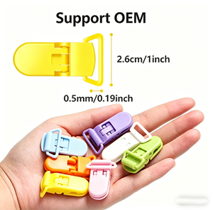Attache-sucette bébé crocodile 25 mm, clip multi-usage pour cache-allaitement, couleurs et tailles personnalisées - Product Image 1