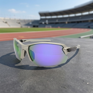 Lunettes de soleil de sport deux pièces % Protection UV Monture semi-sans monture Verres non polarisés Coussinet nasal Lunettes Premium Active - Product Image 3