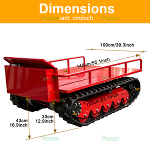 Veicolo Elettrico Cingolato Multifunzionale a Lungo Raggio per Trasporto Agricolo su Terreni Collinari con Telecomando - Product Image 3