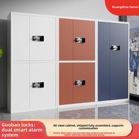 Gabinete de Seguridad con Huella Dactilar Electrónica, Archivador de Documentos Financieros, Armario de Almacenamiento Moderno y Minimalista con Combinación
