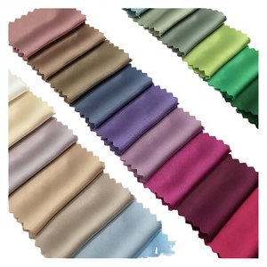 A195 Hot Sales <b>Double</b> Faced Soft Smooth 100%Polyester Shiny Plain Silk Satin Fabric for Women Dress & Sofa Use - Product Image 3