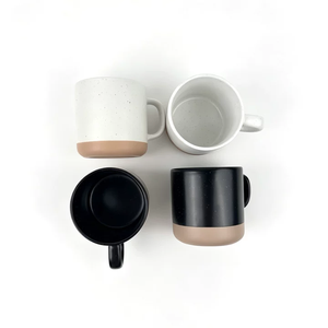 Taza de Café de Cerámica Blanca y Negra de 350 ml a Precio de Fábrica, Apta para Alimentos, Apta para Microondas y Lavavajillas, Bonita Taza de Regalo Empresarial con Logotipo Personalizado - Product Image 3