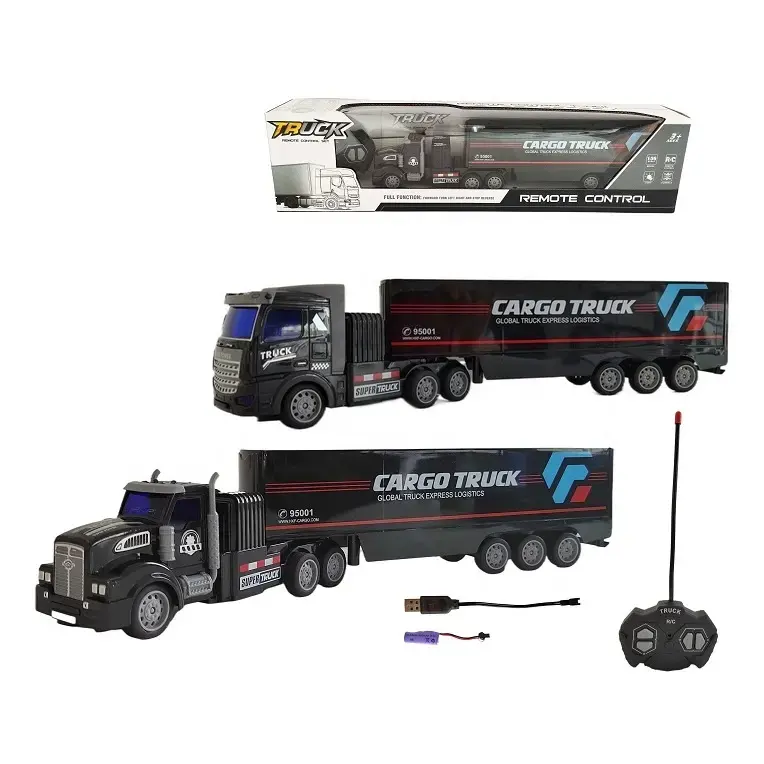 Amazons Speelgoed Hot 2023 Rc Dump Truck Speelgoed Afstandsbediening Cargo Truck Speelgoed Rc Truck En Trailer Met Oplaadbare Batterij