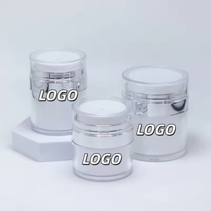 15/30/50g Airless Pump <b>Jar</b> <b>Empty</b> Acrylic Cream Bottle Refillable Cosmetic Easy to Use Container Portable Travel Makeup Tools - Product Image 1