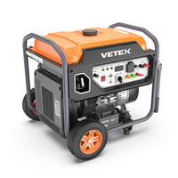 VETEX Großhandel 10kW 4-Takt Horizontaler Leiser Benzingenerator mit Offenem Rahmen und Autostart 50Hz 230V Nennspannung für Notfälle