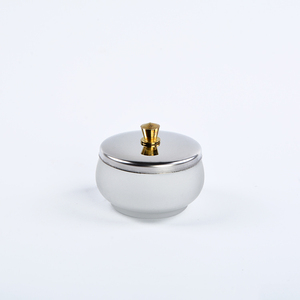 Bol en verre avec couvercle en acier inoxydable, récipient en acrylique cristallin pour poudre liquide, pour manucure - Product Image 4