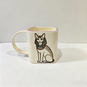 Taza de Café de Porcelana Hecha a Mano Personalizada - Diseño Egipcio Pintado a Mano - Regalo Perfecto para las Fiestas - Product Image 2