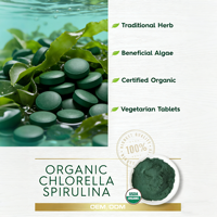 Comprimés de spiruline pure, algues bleues vertes, antioxydant pour adultes, stimulant immunitaire, non-OGM