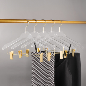 Biểu Tượng Tùy Chỉnh Trong Suốt Acrylic Quần Áo Móc Áo Người Lớn Quần Áo Móc Áo Với Kim Loại Móc Chống Trượt Áo Khoác Áo Khoác Móc Áo - Product Image 3
